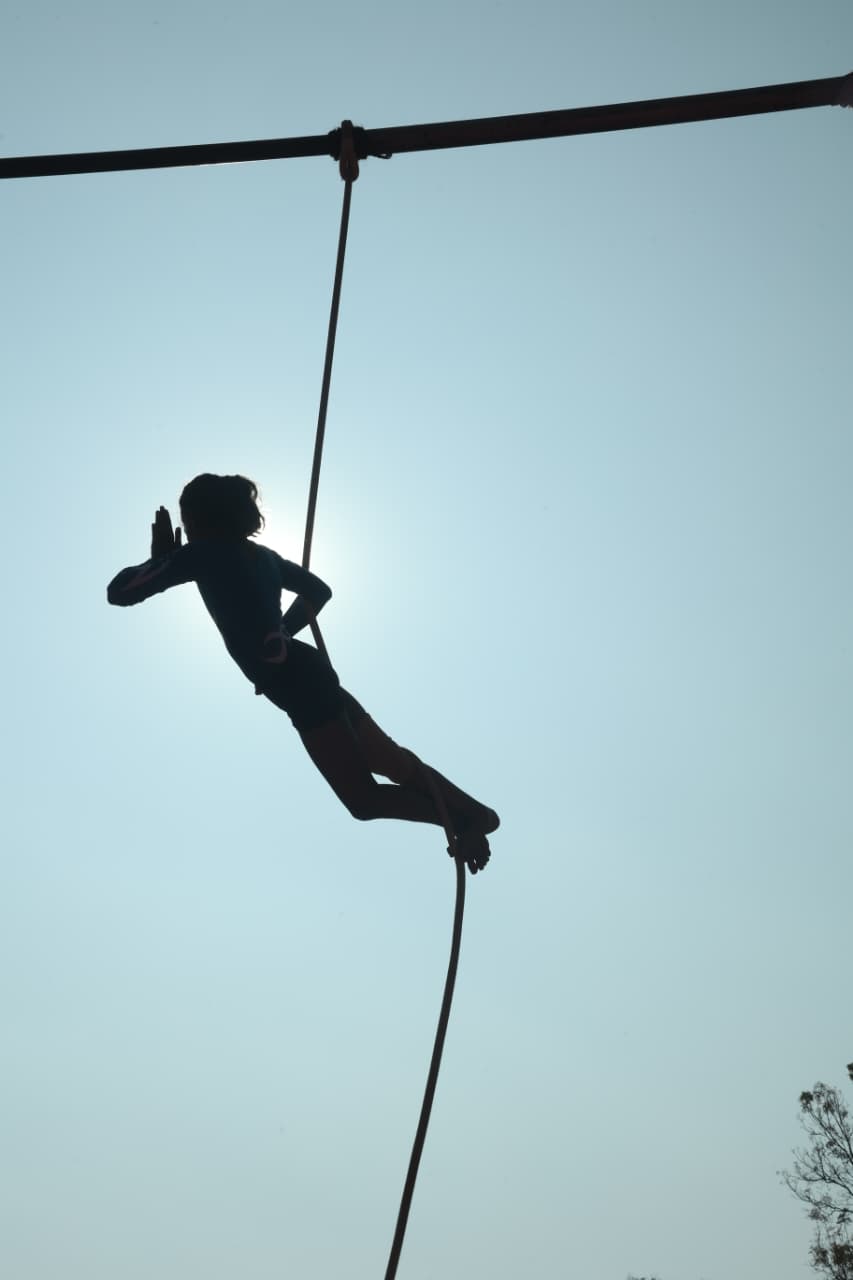 Rope mallakhamb sports photography